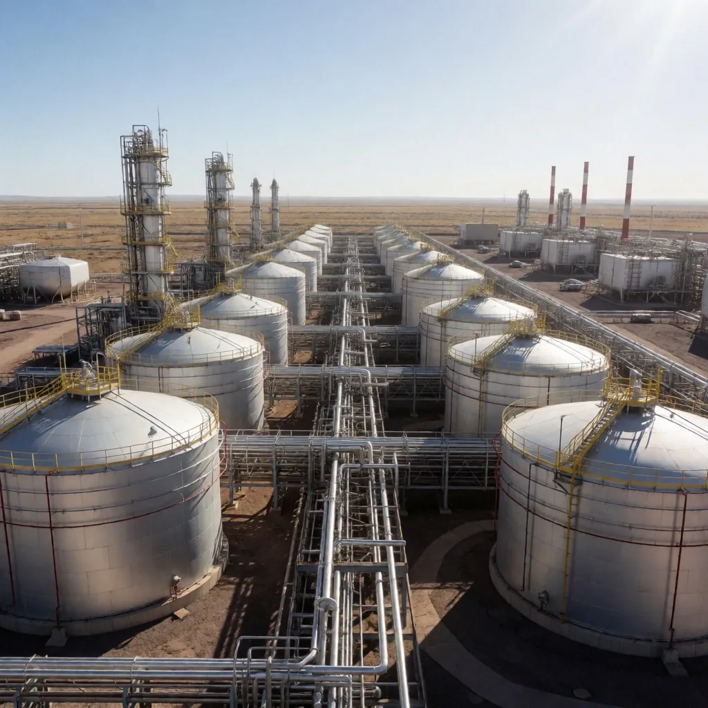 Planta de procesamiento de gas en Vaca Muerta